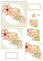 Lil Garden Fairy Square Pyramid Decoupage