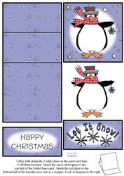 Penguin & Snowflakes 5 Minute Easel Card