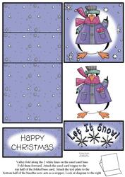 Penguin & Snowflakes 5 Minute Easel Card