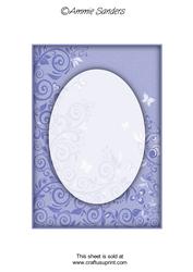 Bright Shade Flourishes & Butterflies A5 Card Front