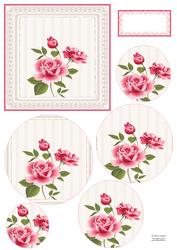 Shabby Chic Rose Circle Pyramid Mix N Match