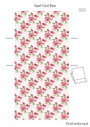 Shabby Chic Rose Easel Card Base 1 Mix N Match