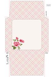 Shabby Chic Rose 5x5 Envelope 2 Mix N Match