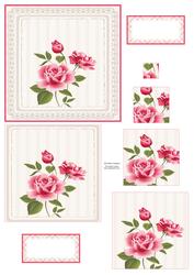 Shabby Chic Rose Pyramid Decoupage Mix N Match