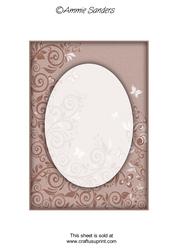 Earthy Shade Flourishes & Butterflies A5 Card Front