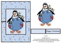 Penguins & Snowballs Over the Edge Card