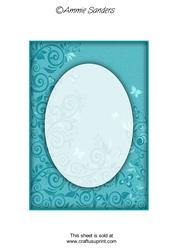 Rich Shade Flourishes & Butterflies A5 Card Front