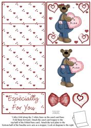 Be Mine Teddy 5 Minute Easel Card
