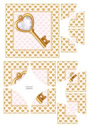 White Crystal Key Stacker Card