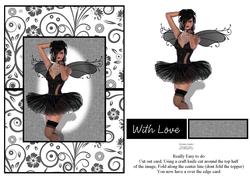 Gorgeous Goth Girl Over the Edge Card