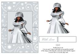 Winter Princess Over the Edge Card Kit