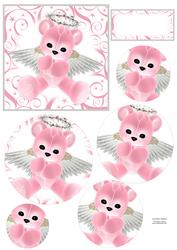 Pink Angel Teddy Circle Pyramid Mix N Match