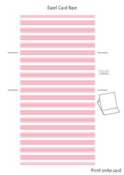 Pink Angel Teddy Easel Card Base 3 Mix N Match