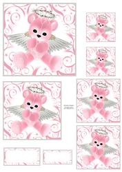Pink Angel Teddy Toppers 2 Mix N Match
