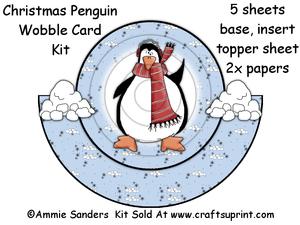 Christmas Penguin Wobble Card Kit