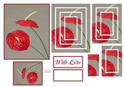 Striking Red Floral Concentric Pyramid