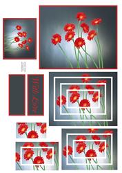 Beautiful Red Gerberas Concentric Pyramid