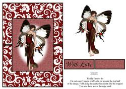 Beautiful Butterfly Fairy Over the Edge Card