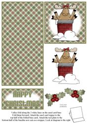 Christmas Moose 5 Minute Easel Card