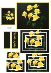 Yellow Roses Concentric Pyramid