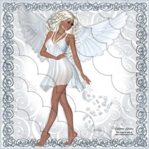Stunning Angel Sent from Above 8x8 Scallop Corner Stacker Ki