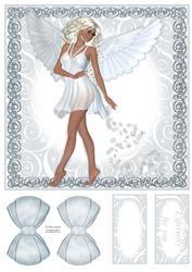 Stunning Angel Sent from Above 8x8 Topper