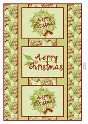 Christmas Wreath 3 Panel Foldback
