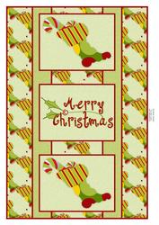 Christmas Stocking 3 Panel Foldback