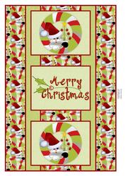 Christmas Santa 3 Panel Foldback