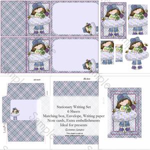 Cloey Loves Purple (1) Stationary Set