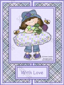 Cute Cloey Loves Purple (1) Gate Fold Card Kit