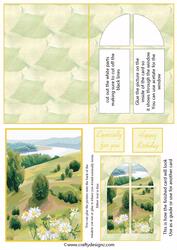 Sunny Hillside Window Card Kit