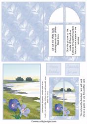 Pretty Flowers by the River Window Card Kit