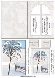 Winter Scene Window Card Kit