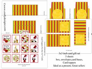Christmas 3x3" Card Gift Set