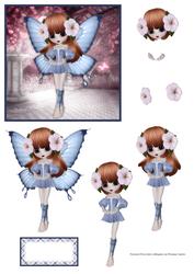 Blue Flutterby Fairy Step by Step Decoupage Mix N Match