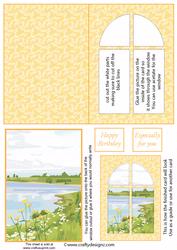 Flowers by the Lake Window Card Kit