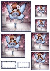 Blue Flutterby Fairy Toppers Mix N Match