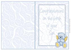 Super Cute New Baby Boy Quick Card