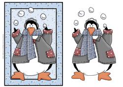 Penguin & Snowballs Card Front