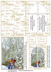 Walking Through the Winter Woods Window Card Kit
