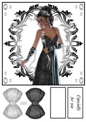 Ethnic Beauty in Black 8x8 Topper