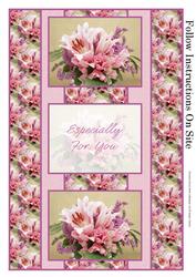 Beautiful Floral 3 Panel Fold Back