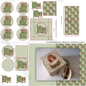 Cute Christmas Cat 3D Bauble & Gift Box Kit