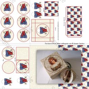 Angel Snowman Wearing a Scarf 3D Bauble & Gift Box Kit