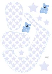 Cute Blue Teddy Baby Shoe