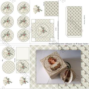 Christmas Bells with Holly 3D Bauble & Gift Box Kit