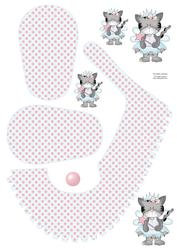 Kitty Princess in Blue & Pink Baby Shoe