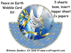 Peace on Earth Dove Christmas Wobble Card Kit