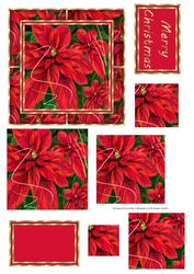 Sumptious Christmas Poinsettia 3D Pyramid